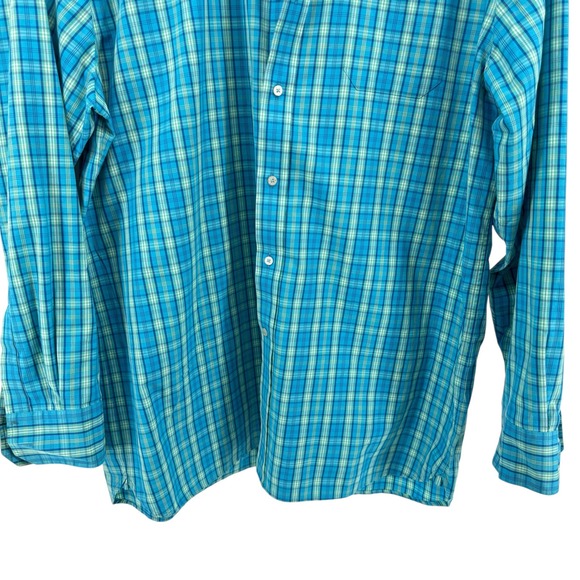 Southern Tide Mens XL Pre-Owned Classic Fit Plaid Button Down Shirt Blue Green - Picture 4 of 12